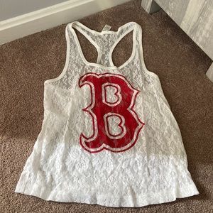 Victorias Secret Pink Boston Red Sox Lace Tank